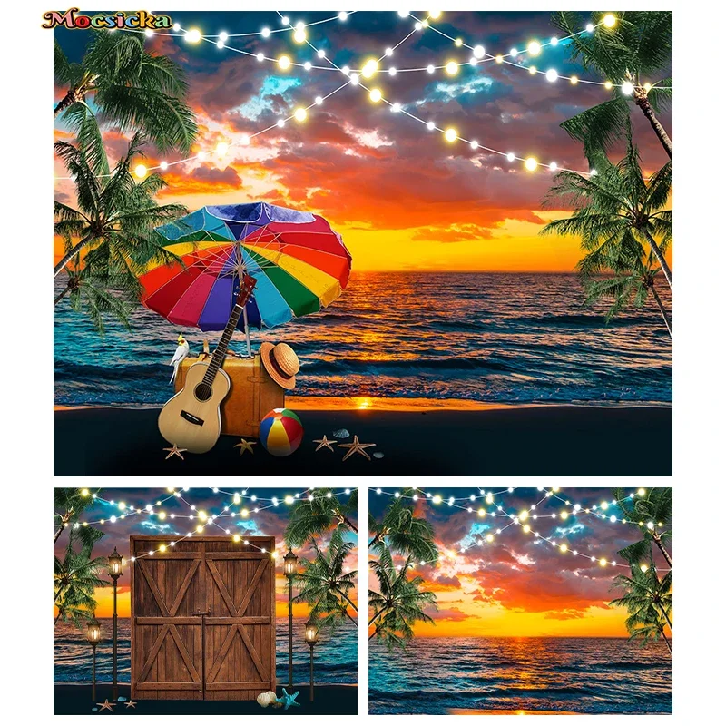 Photography Lighting Umbrella - Mocsicka Summer Decoration Photography Background Sunset