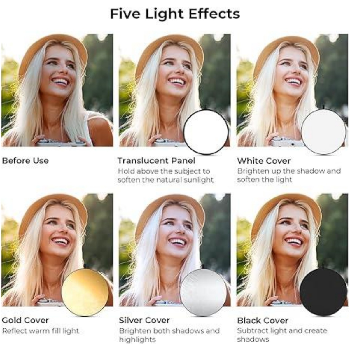 HUANYINGBJB Portable 5 in 1 Ph - Photography Lighting Reflectors review and price