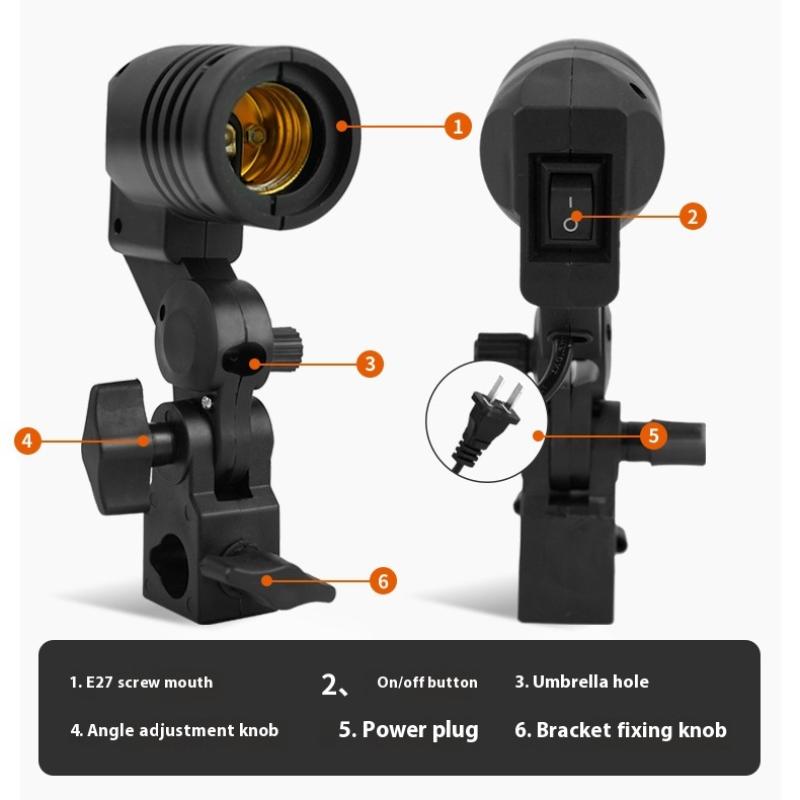 Black 1.8M Cable Cord E27 Sock - Photography Lighting Umbrella review and price