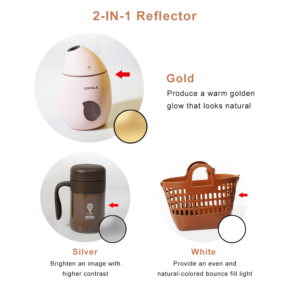 2in1 Round Portable Reflector  - Photography Lighting Reflectors review and price
