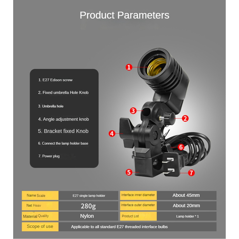 Light Lamp Photo Studio E27 AC - Photography Lighting Umbrella review and price